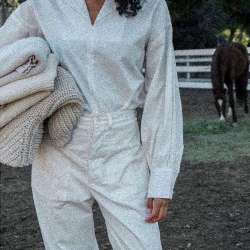 James Street Co. Ranch Blouse -Mocha